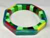 SZ91Shultz multicolor narrow octagon bakelite bangle